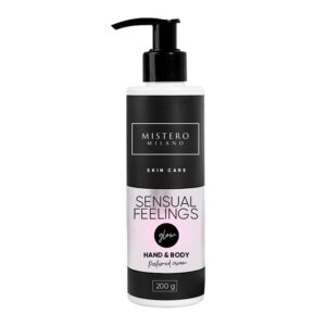 Perfumowany krem do ciała i rąk SENSUAL FEELINGS GLOW z drobiną 200g MISTERO MILANO