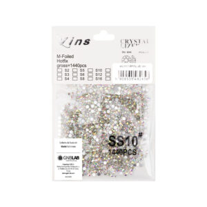 Cyrkonie do paznokci szklane SS10 Crystal AB ok.1440 szt. paczka