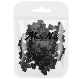 Ozdoby do paznokci kokardki 3D Molly Nails czarne 100 szt